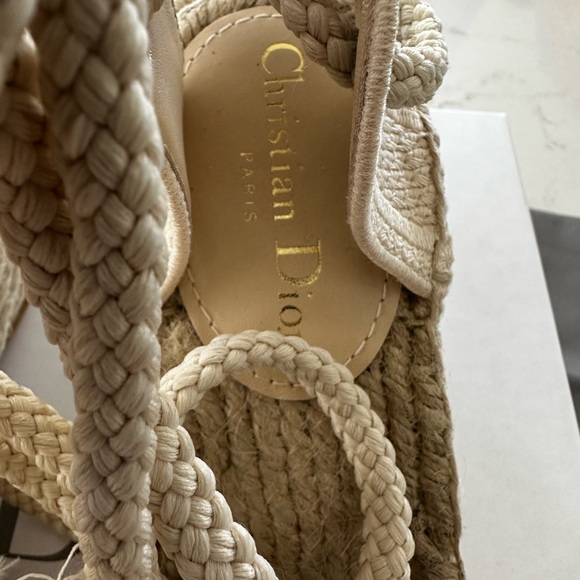 Shoes Christian Dior Granville Wedge Espadrilles New in Box - Picture 6 of 8